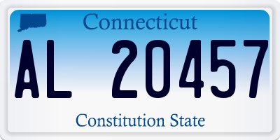 CT license plate AL20457