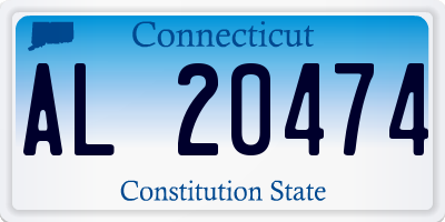CT license plate AL20474