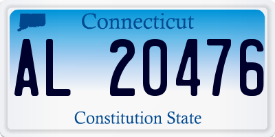 CT license plate AL20476