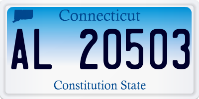 CT license plate AL20503