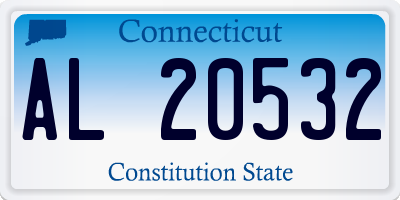CT license plate AL20532