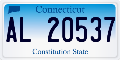 CT license plate AL20537