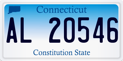 CT license plate AL20546