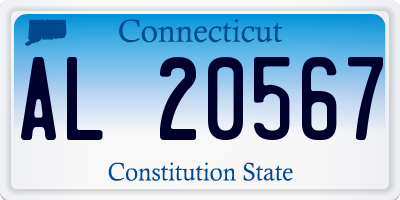 CT license plate AL20567
