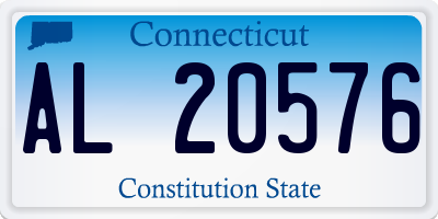 CT license plate AL20576
