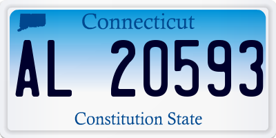 CT license plate AL20593