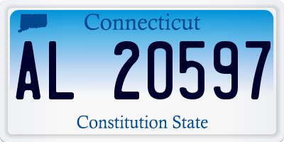 CT license plate AL20597