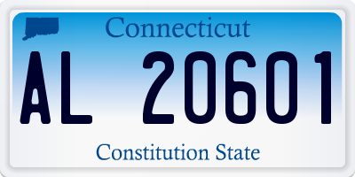 CT license plate AL20601