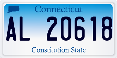 CT license plate AL20618