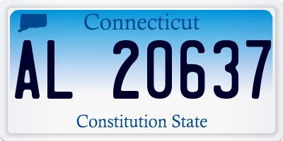CT license plate AL20637