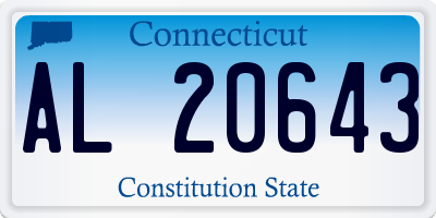 CT license plate AL20643