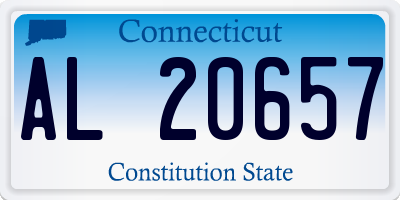 CT license plate AL20657