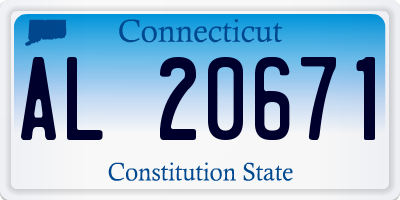 CT license plate AL20671