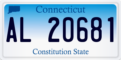 CT license plate AL20681