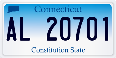 CT license plate AL20701