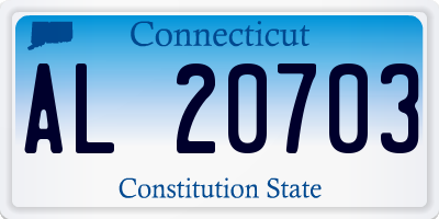 CT license plate AL20703