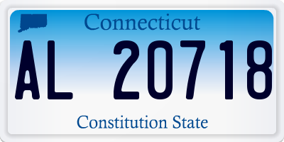 CT license plate AL20718