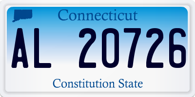 CT license plate AL20726