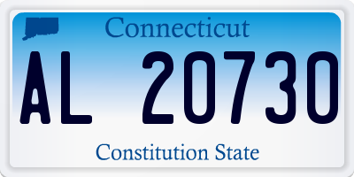 CT license plate AL20730
