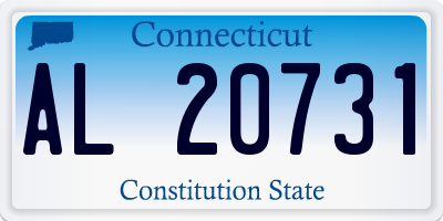 CT license plate AL20731