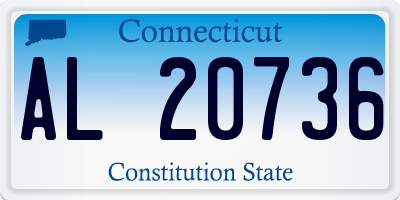 CT license plate AL20736