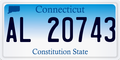 CT license plate AL20743