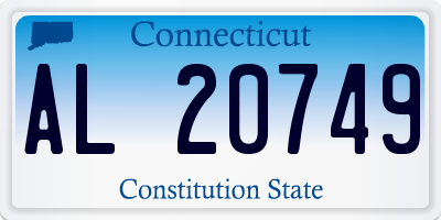 CT license plate AL20749