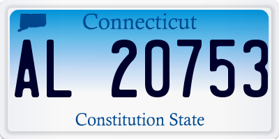 CT license plate AL20753