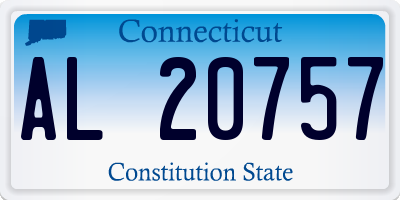 CT license plate AL20757