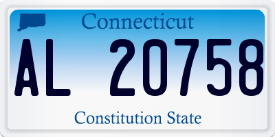 CT license plate AL20758
