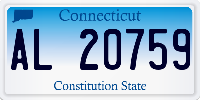 CT license plate AL20759