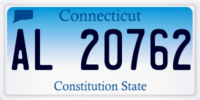 CT license plate AL20762