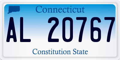CT license plate AL20767