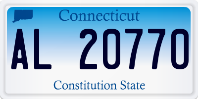 CT license plate AL20770