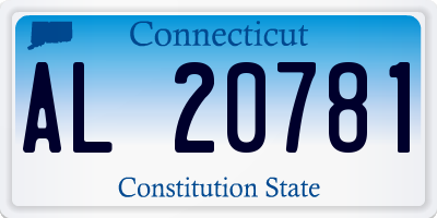 CT license plate AL20781