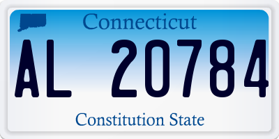 CT license plate AL20784