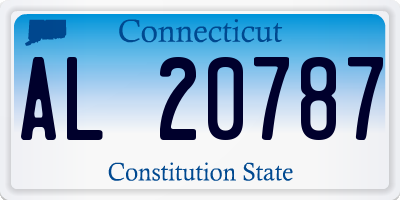 CT license plate AL20787