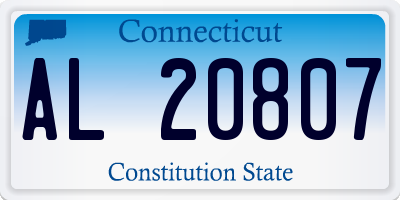 CT license plate AL20807