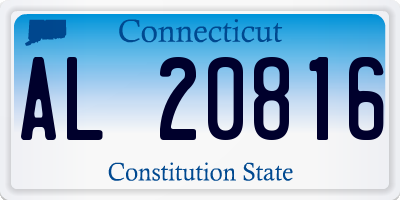 CT license plate AL20816