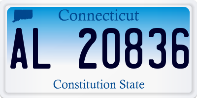 CT license plate AL20836