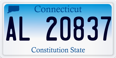CT license plate AL20837