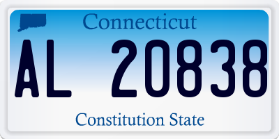 CT license plate AL20838