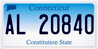 CT license plate AL20840