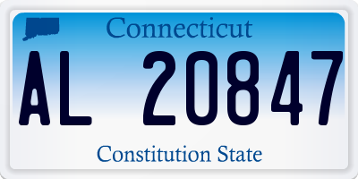 CT license plate AL20847