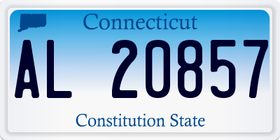CT license plate AL20857