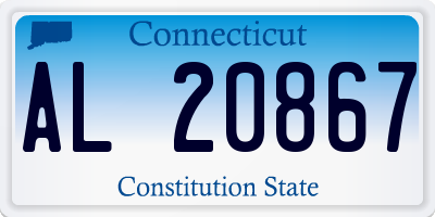 CT license plate AL20867