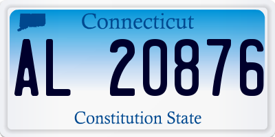 CT license plate AL20876
