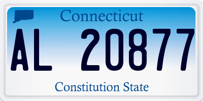 CT license plate AL20877