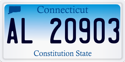 CT license plate AL20903