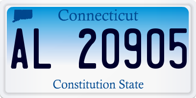 CT license plate AL20905